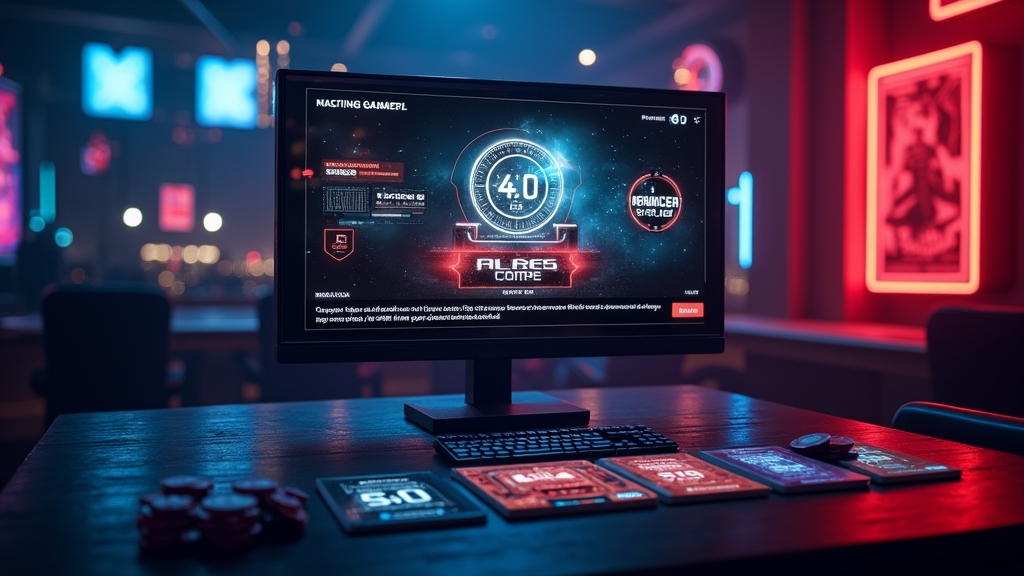 Tela de jogo com bônus e código promocional em ambiente de cassino