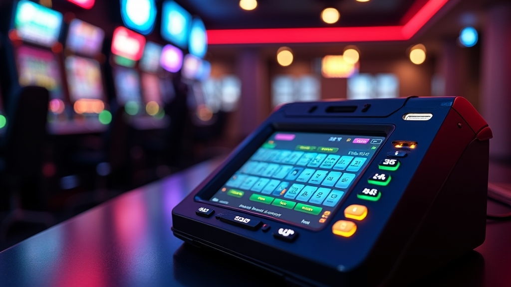 Terminal com limites, taxas e métodos de pagamento em cassino neon