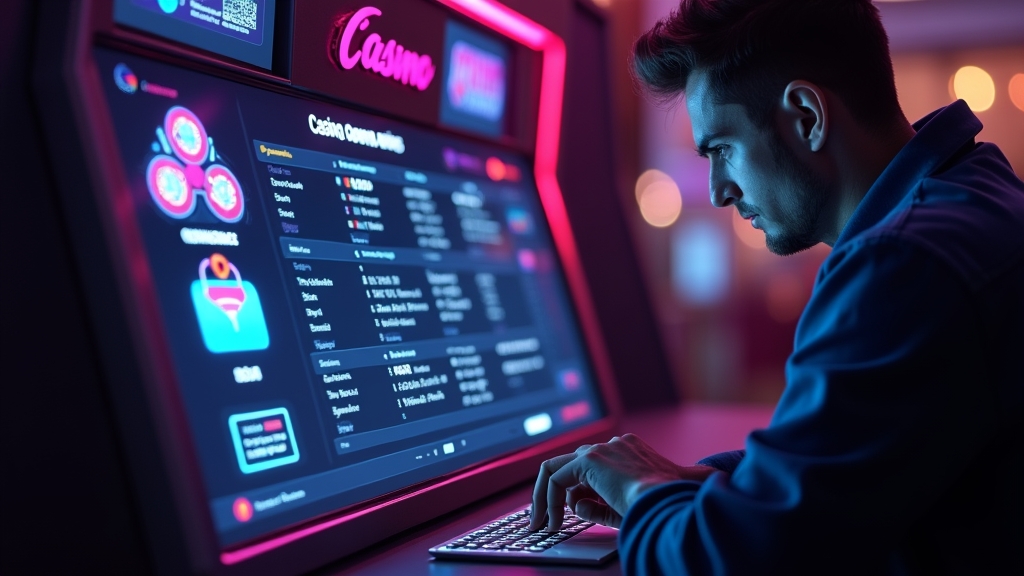 Tela de saque com dados conferidos em ambiente de cassino neon